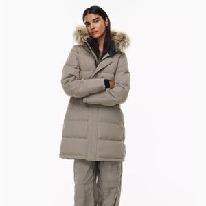 Aritzia powder parka - TNA size Small, mid length, taupe